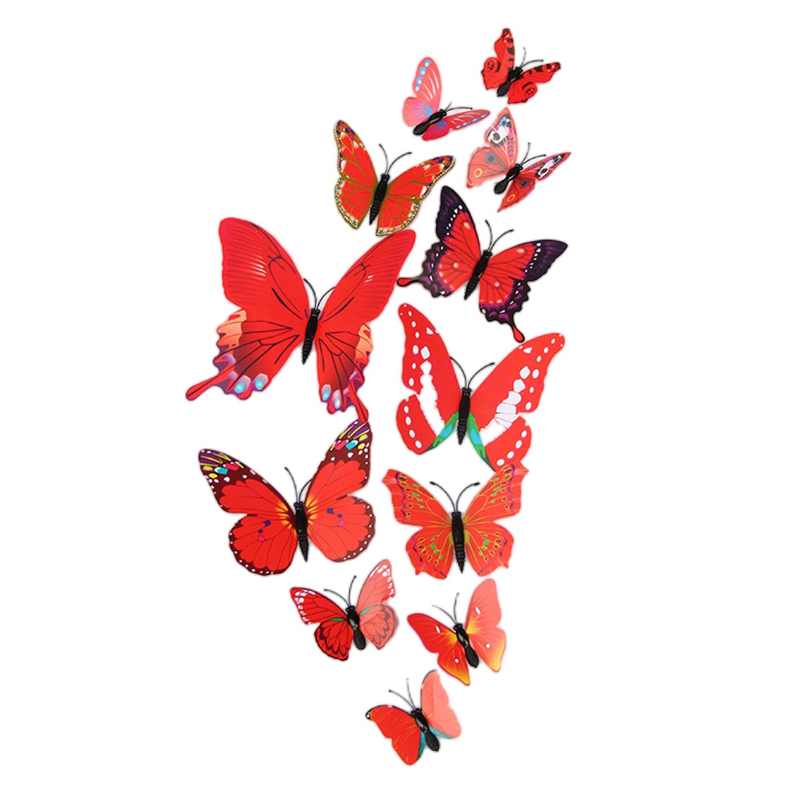 Eco friendly Plastic Butterfly Wall Stickers Set for Outdoor and Indoor Use
