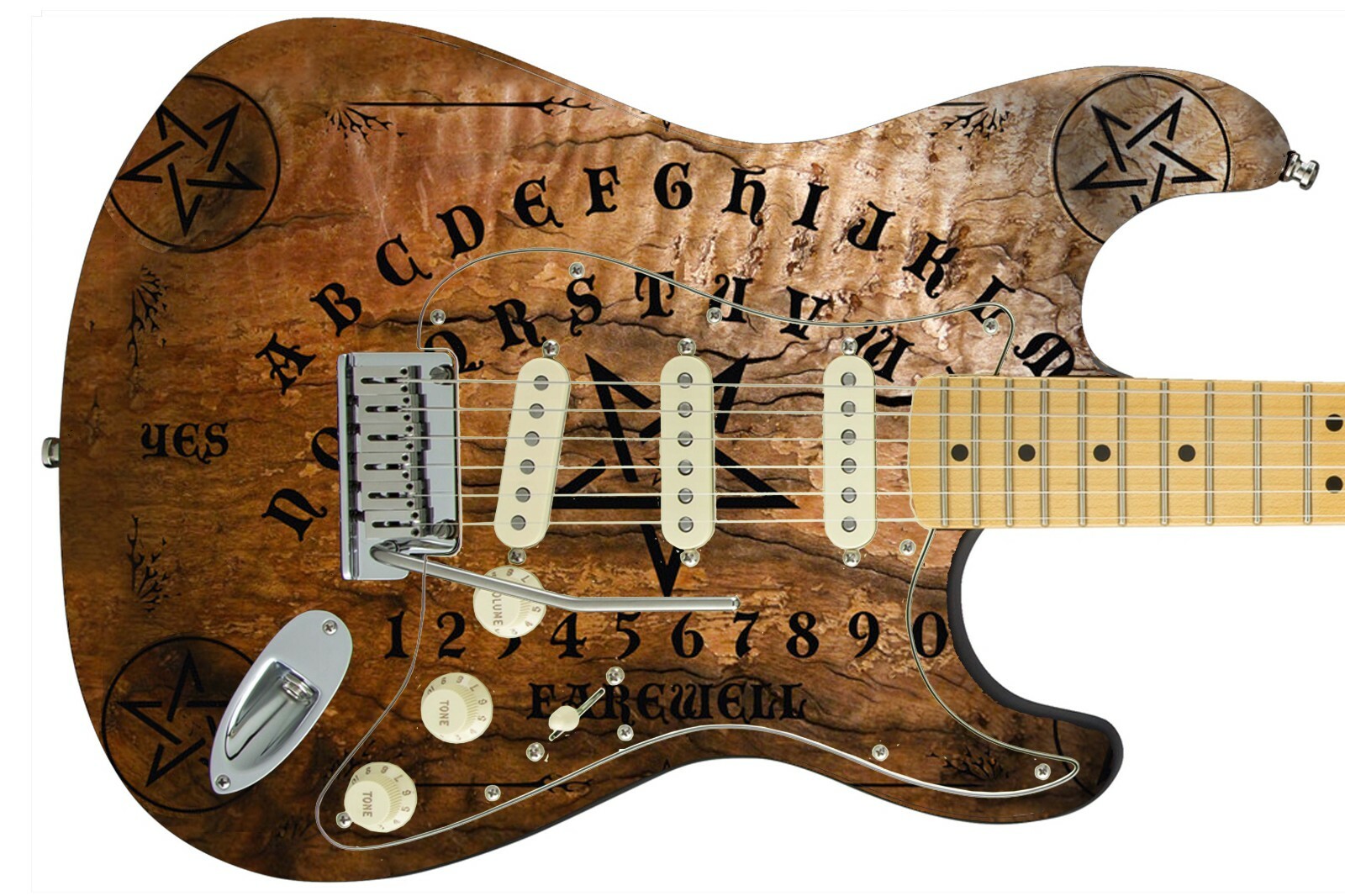 Guitar Skin Axe Wrap Re-skin Bass Reface – Ouija Wood Attic Find 761