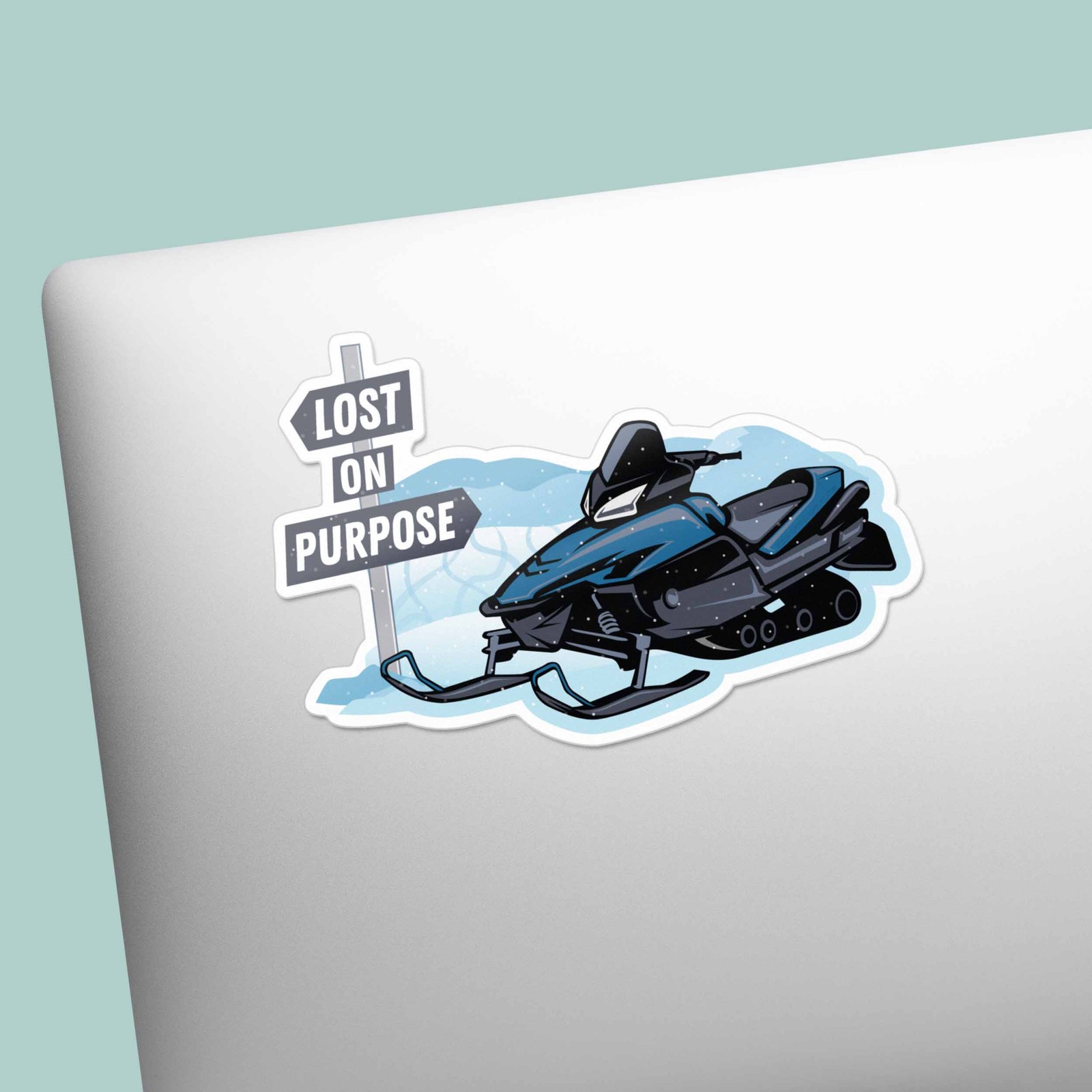 Lost on Purpose Snowmobile Sticker
