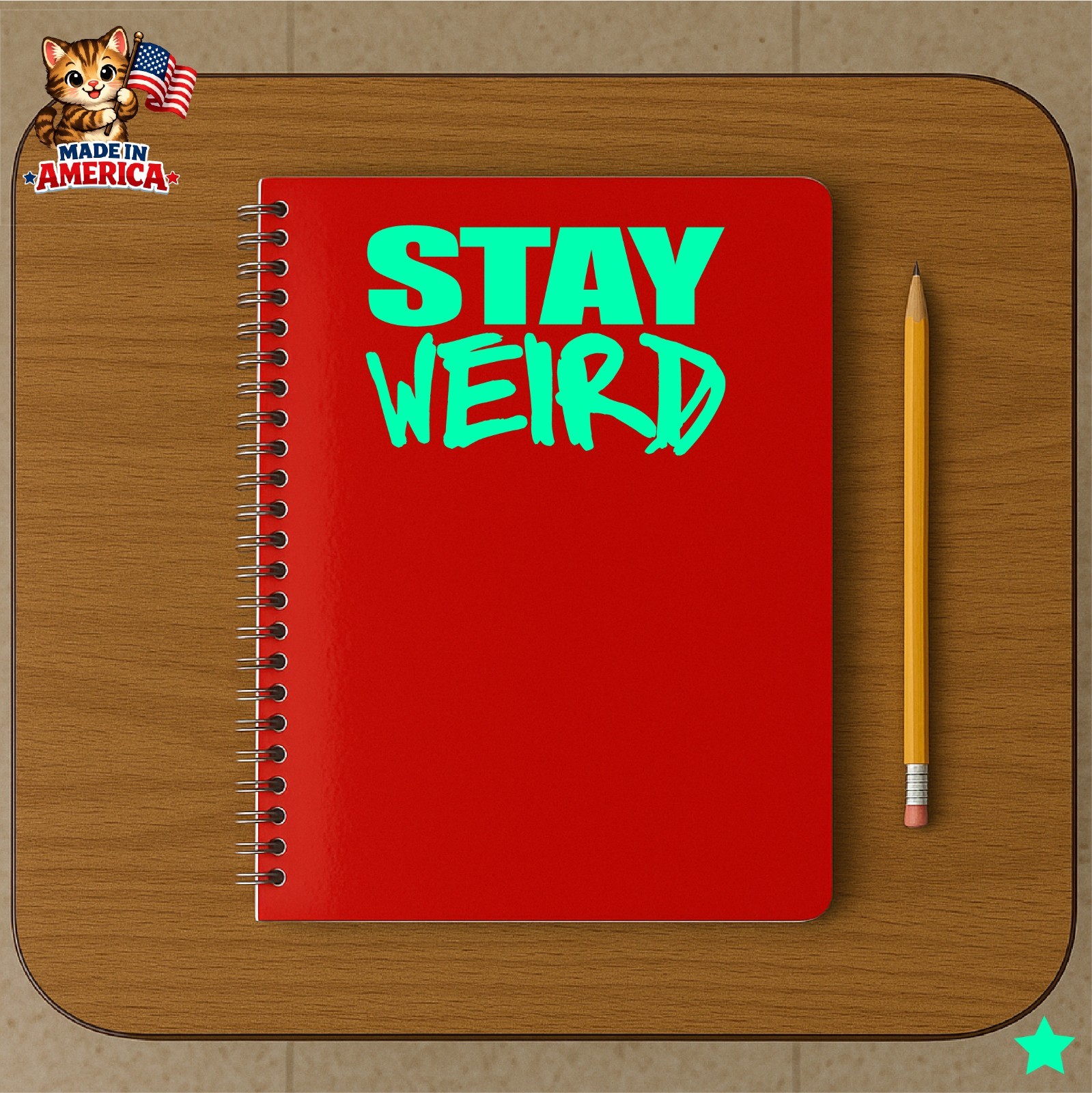 Stay Weird Decal Sticker Be Yourself Funny Calm Goofy Original Fun Life Crazy