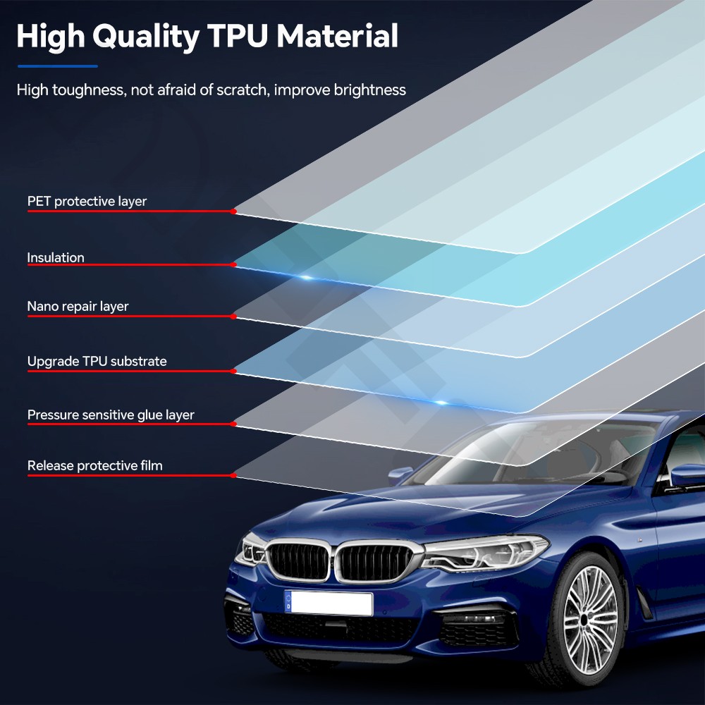 For BMW 5 Series M Sport G30 2021-2023 Paint Protection Film Precut Kit PPF TPU