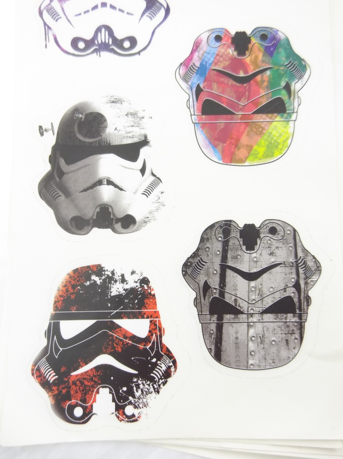 48 Star Wars Pop Art 3" Stormtrooper Head Helmet Wall Decals Multicolor