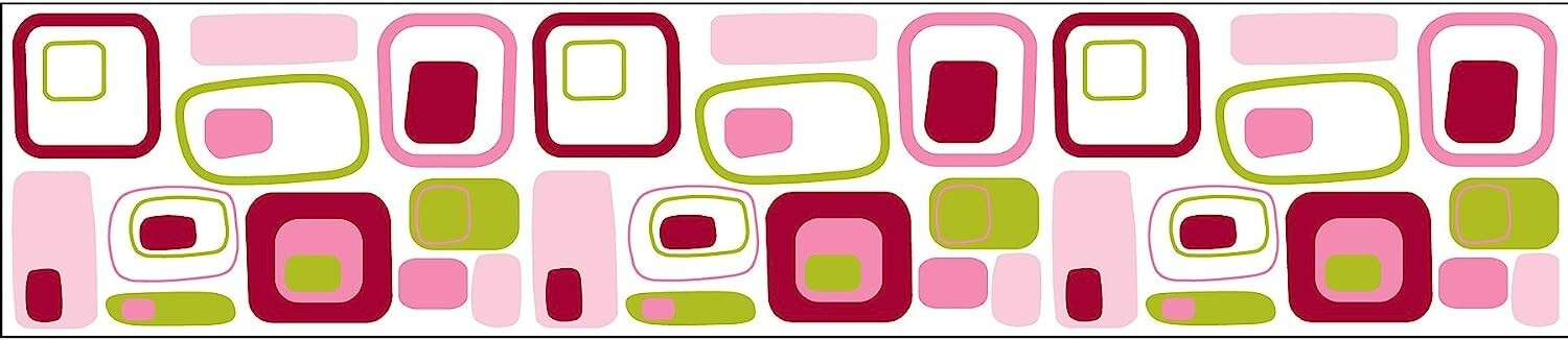Go Retro Pink Wall Pops! 1 Removeable Blox Stripe