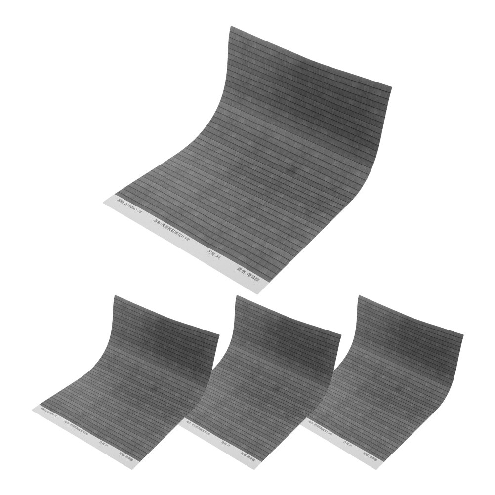 4 Sheets Simulation Tile Stickers Mini Dollhouse Roof Adhesive