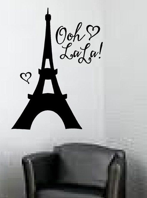 Eiffel Tower Paris wall sticker decal mural ooh lala art kids teenagers nursery
