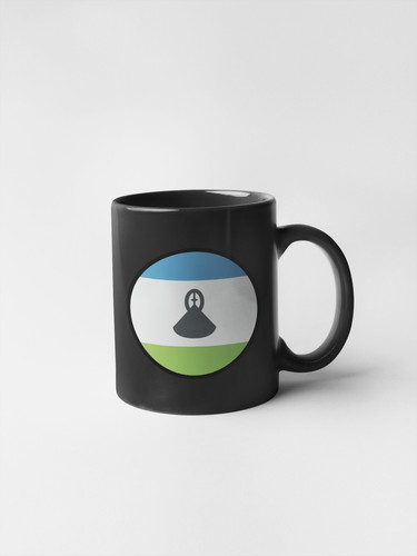 Lesotho Flag Circle Sticker Decal