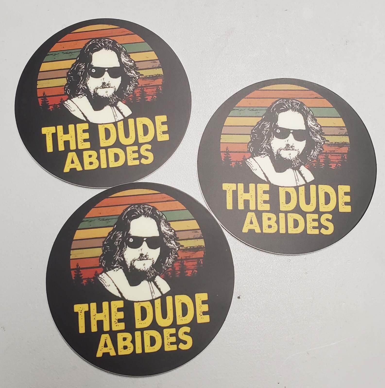 Big Lebowski The Dude Abides STICKERS 3 PACK *WORLDWIDE 🌐 SHIPPING*
