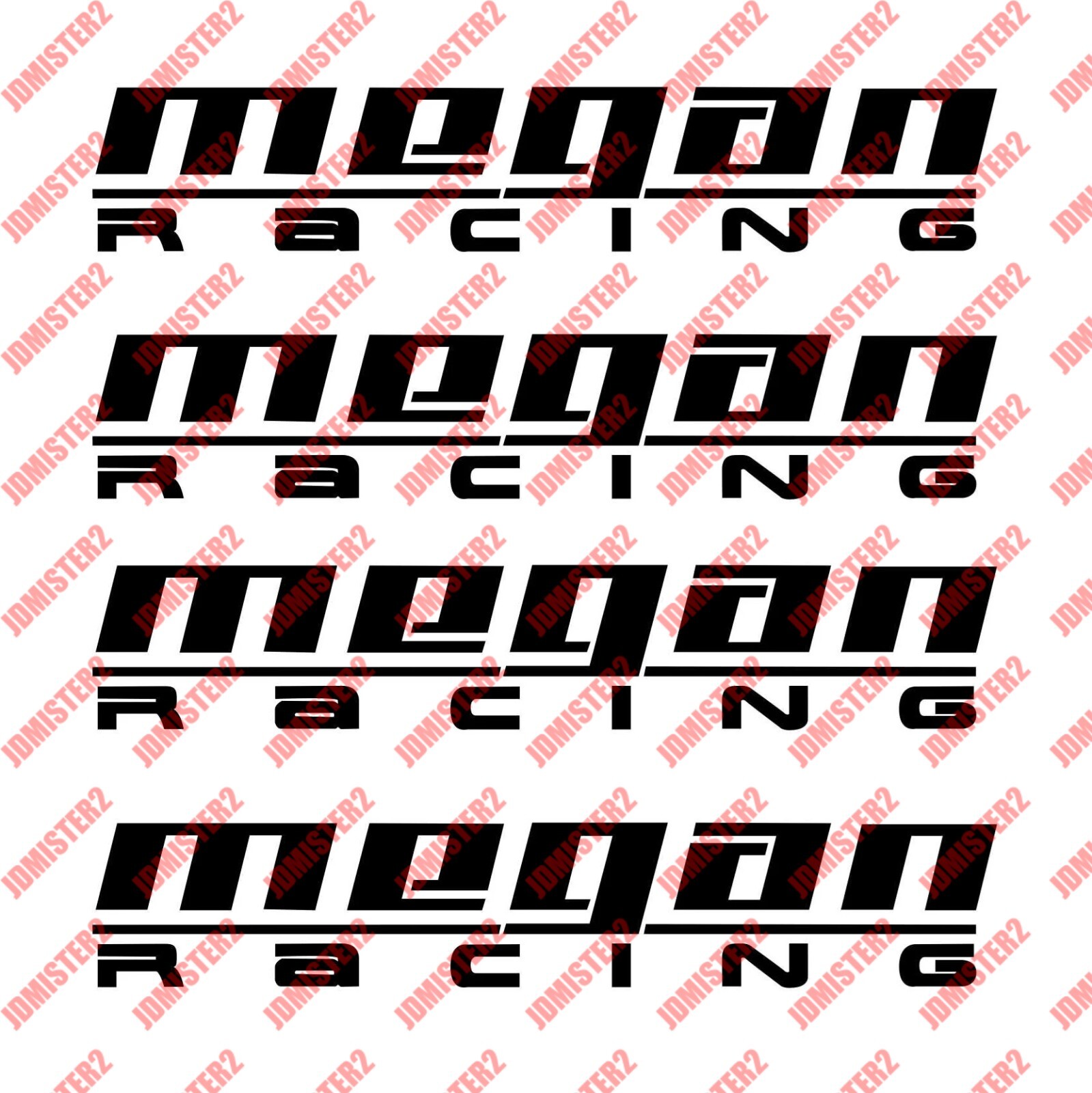 Megan Racing Decals Megan Racing Vinyl Stickers for Nissan Toyota Honda Lexus