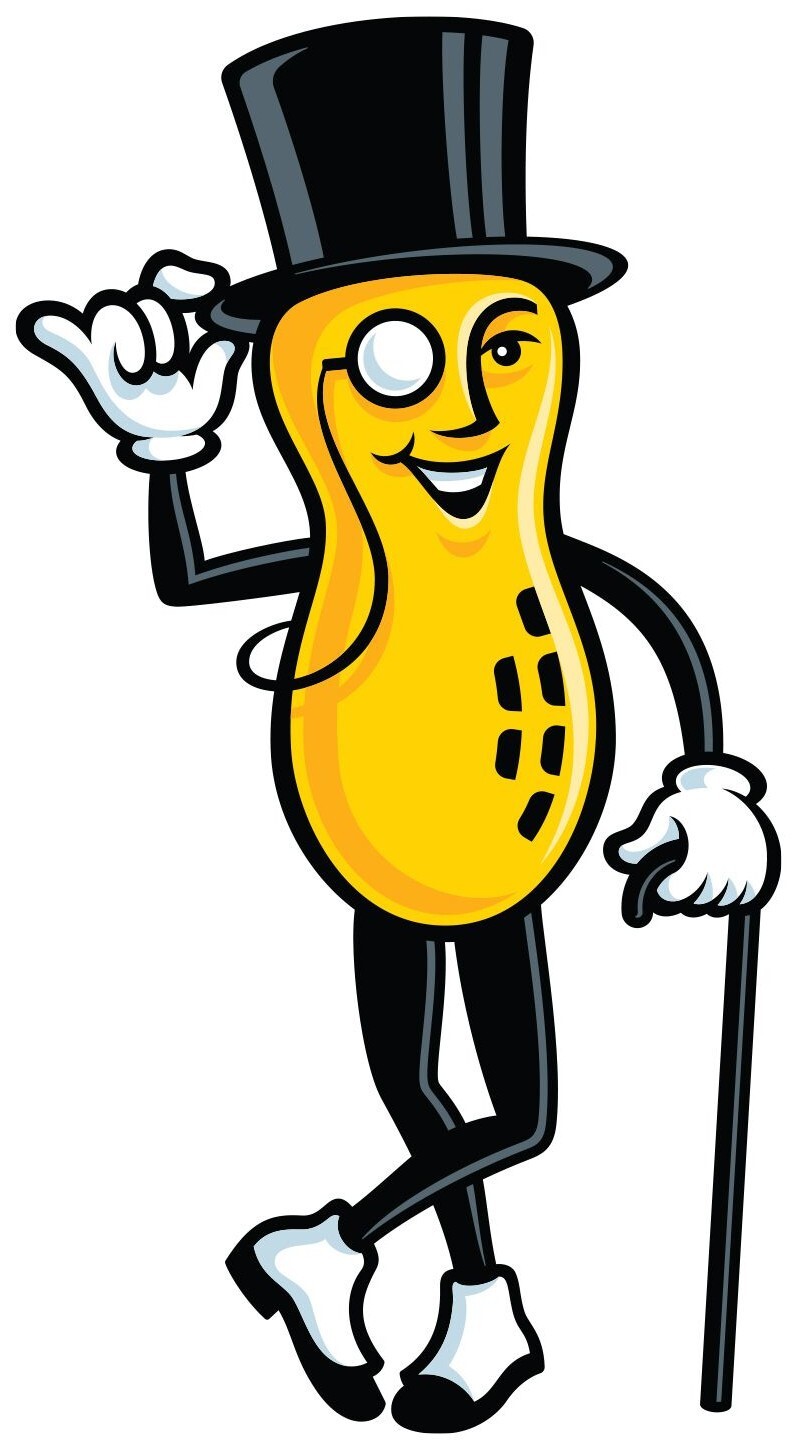 Mr Peanut sticker weatherproof bumper vinyl decal