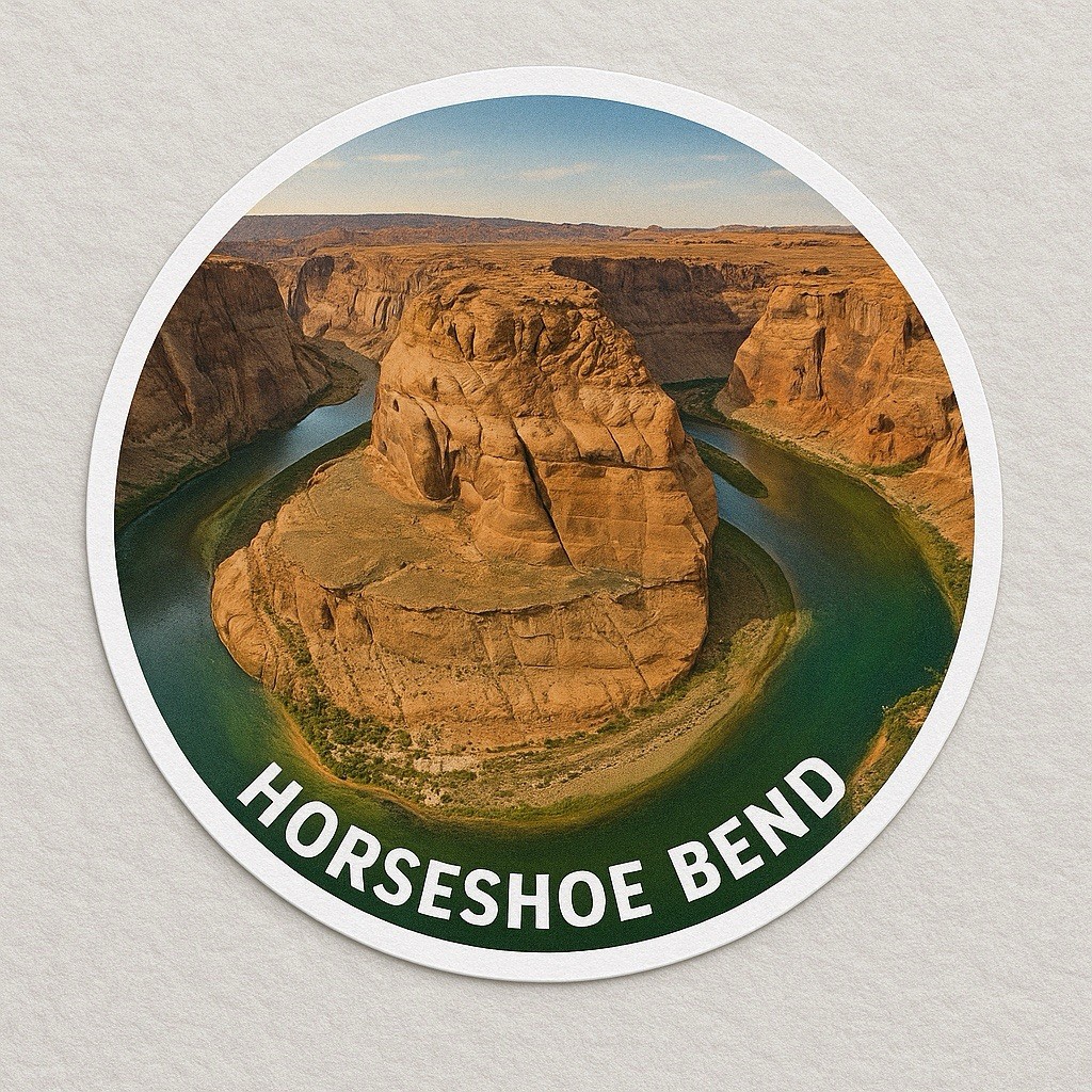 Horseshoe Bend Arizona 3” Vinyl Sticker Travel Trip Souvenir Vacation Cars Mugs