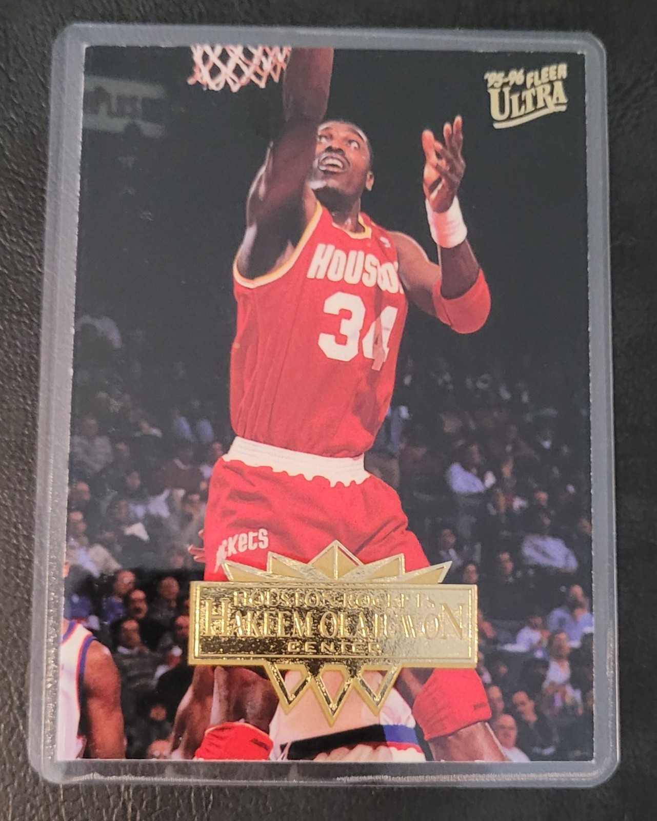 Hakeem Olajuwon Basketball Card HOF Fridge/Locker/Cabinet Laminated Magnet