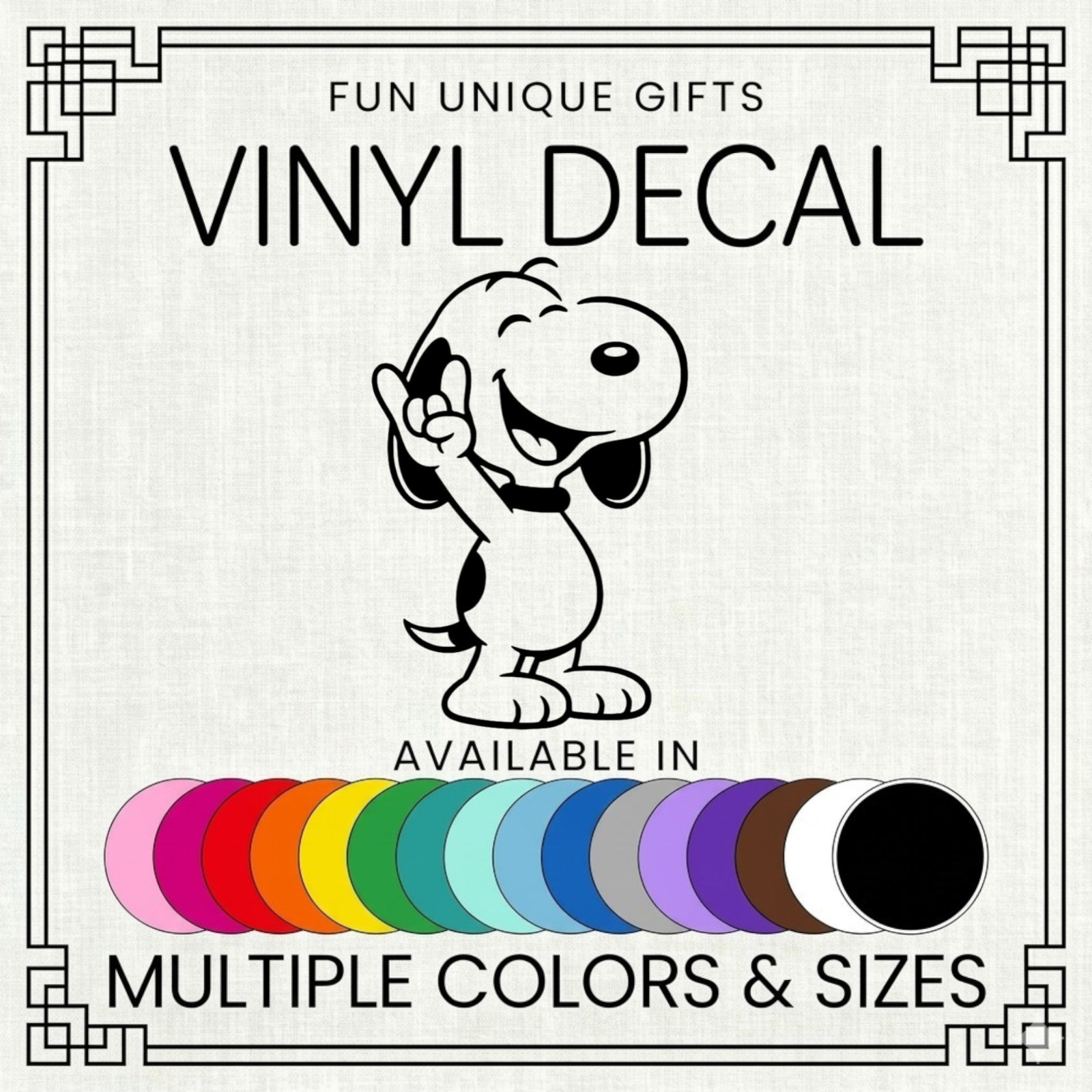 Snoopy Vinyl Decal Sticker -Multiple Colors & Sizes- SHIPS FREE!