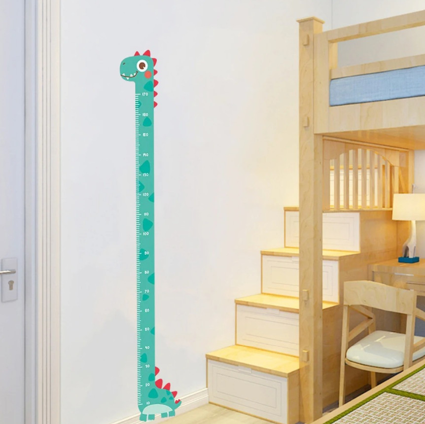 1pc Kids Height Chart Wall Sticker Unicorn Dinosaur Giraffe Growth – NEW