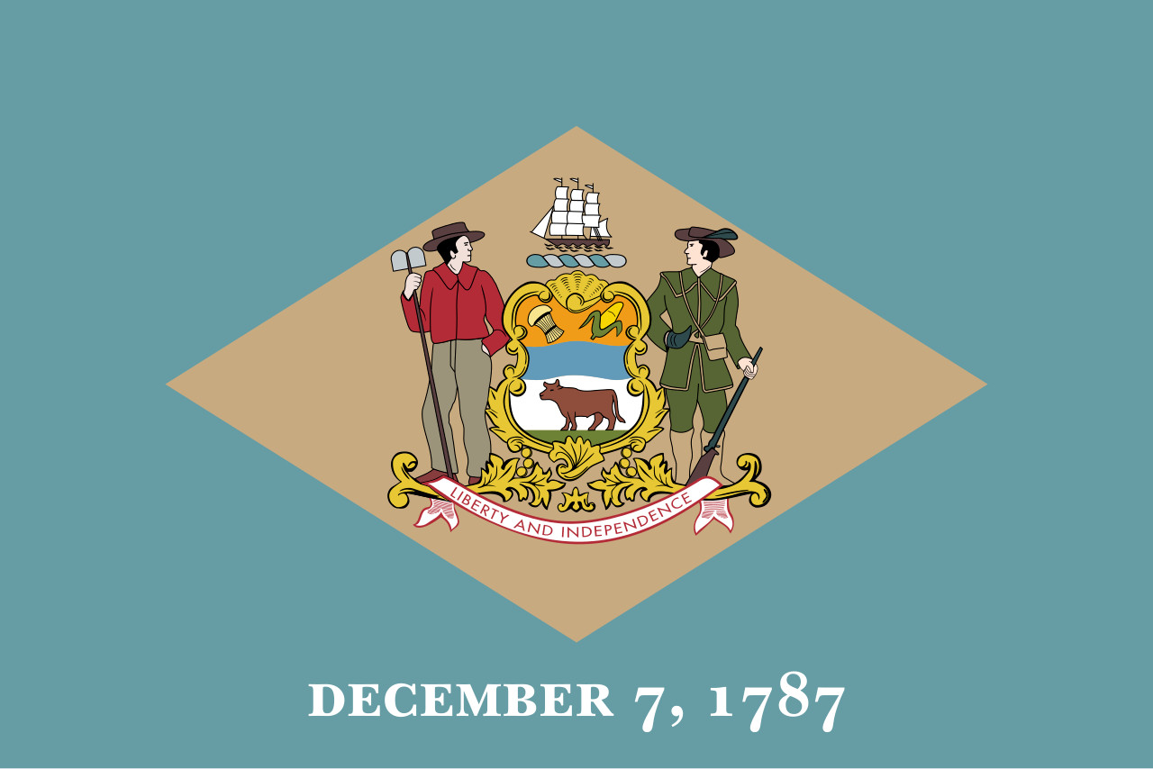 Delaware State Flag Vinyl Sticker Decal