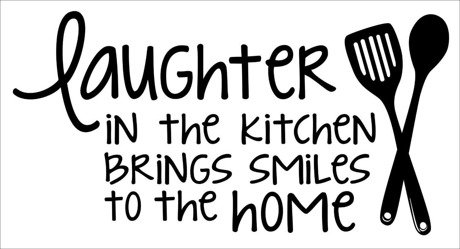 Laughter in the Kitchen Brings Smiles Vinyl Stickers Wall Decals Quote NEW 23×12