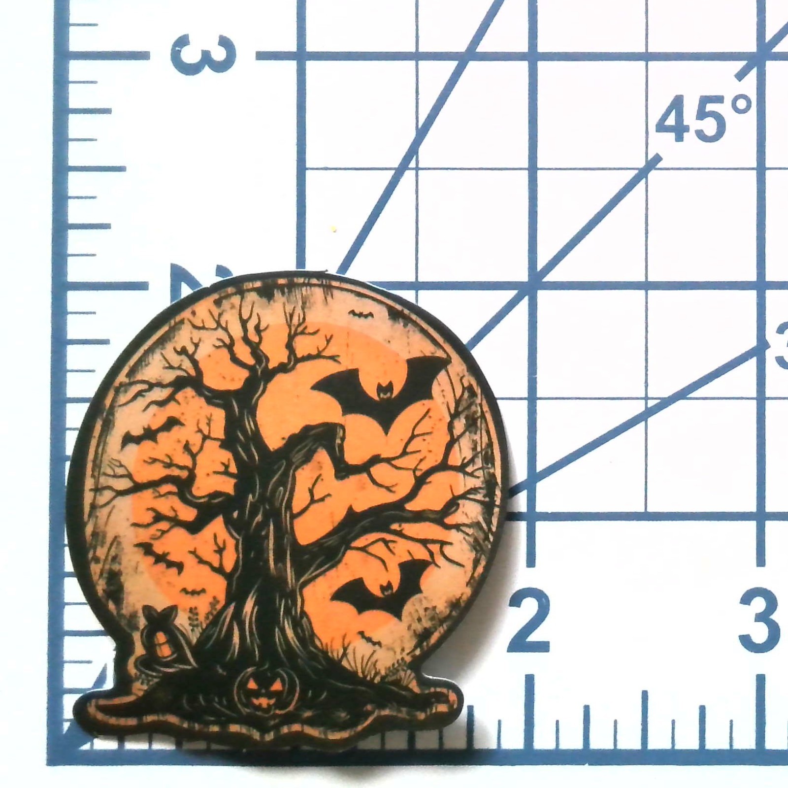 Spooky Tree Sticker Vinyl Die Cut Halloween Bat Decal Journal Scrapbook Art