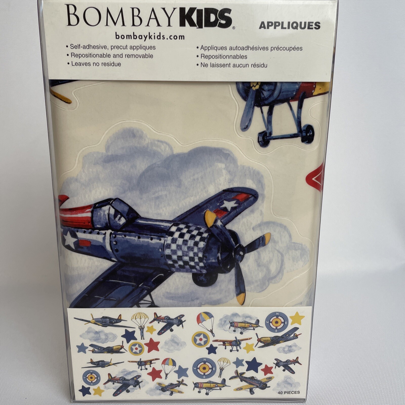 Bombay Kids – Bedroom Wall Appliques – Airplanes/ Parachutes /Military 40 Pieces