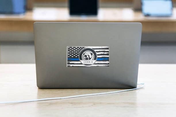 6pcs Thin Blue line Flag Code 4 Car Sticker Decal, Police Support American Fl…
