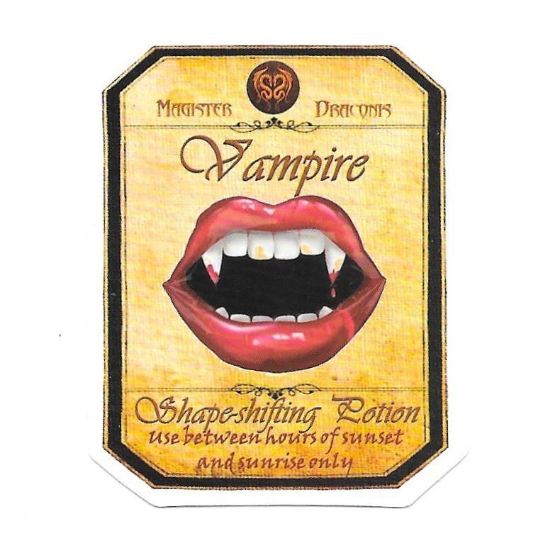 Vampire Potion Sticker Fangs Lips Vinyl Die Cut Scrapbook Journal Decal Gothic