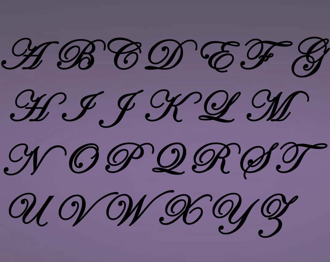Script Wedding Letter Initial Frosted Etched Glass Vinyl Sticker Decal 3"-5" (a)