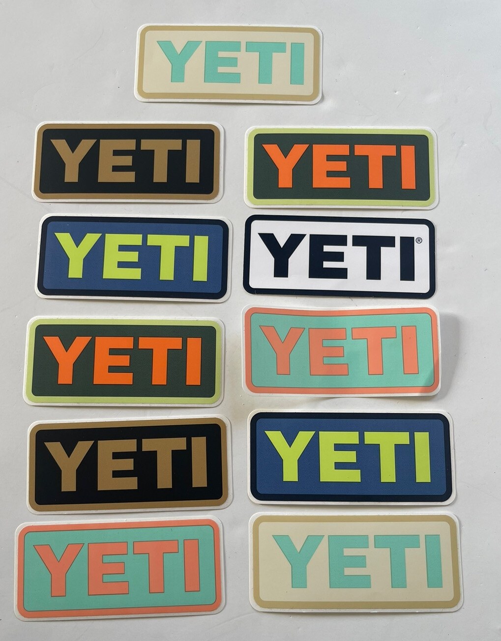 YETI Decal Colorful Stickers Lot Of 11