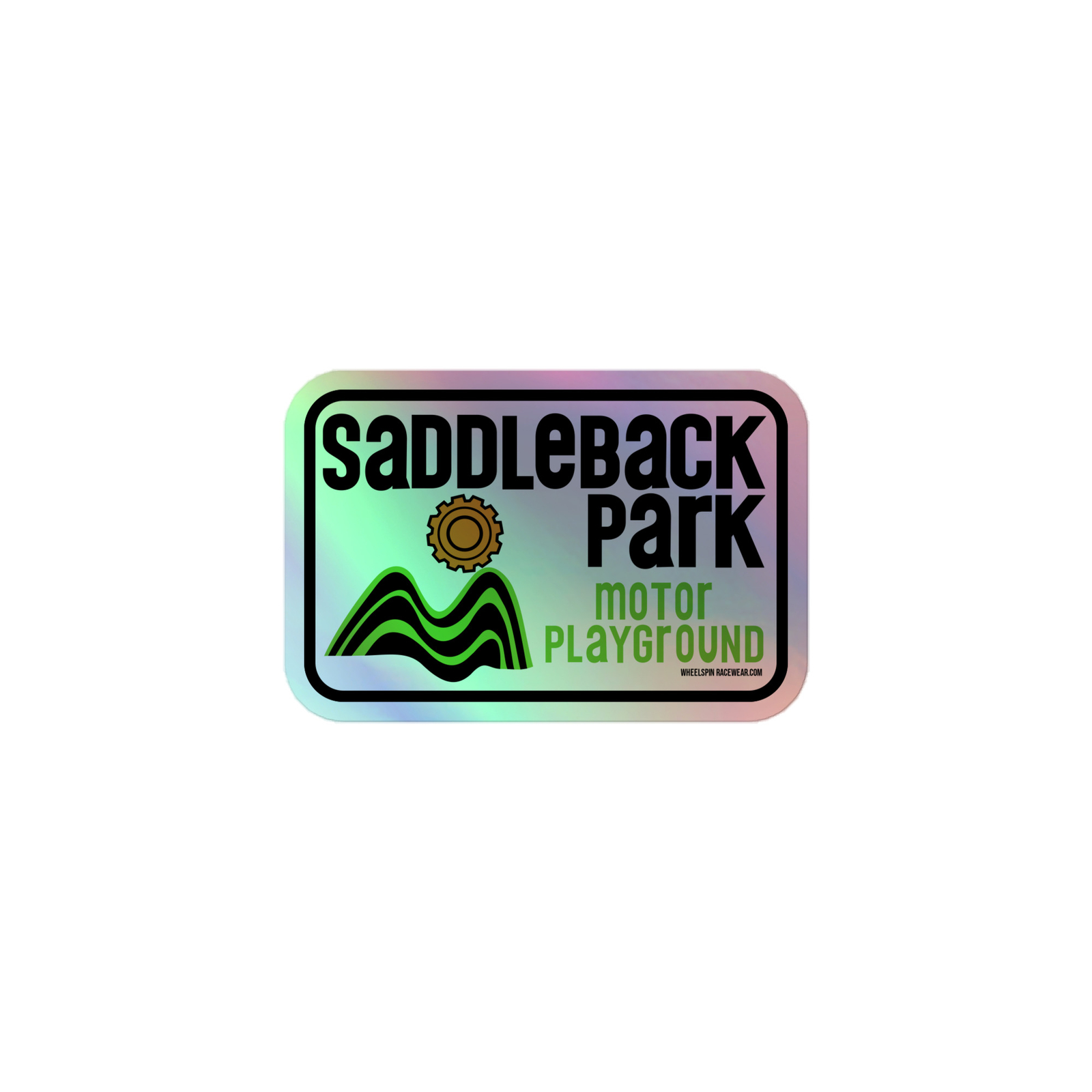 Saddleback Park Color Logo Holographic Moto Stickers vintage mx motocross