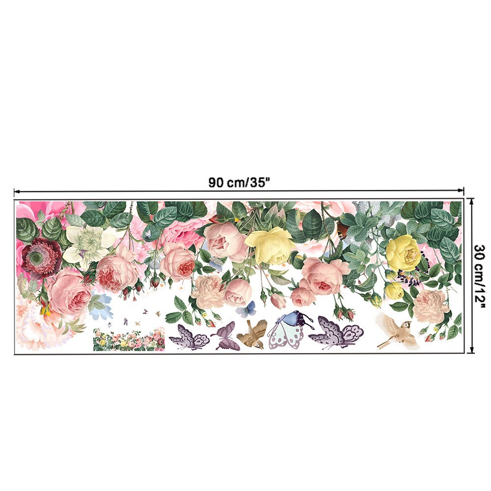 1 Pcs Flower Cartoon Wall Art Stickers Removable Vinyl Decal Home Decoration