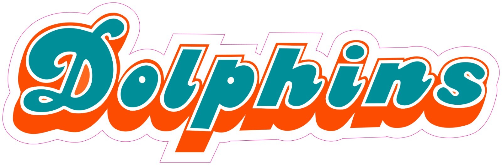 Miami Dolphins Football Vinyl Decal Sticker Car Truck Bumper Tumbler Mug