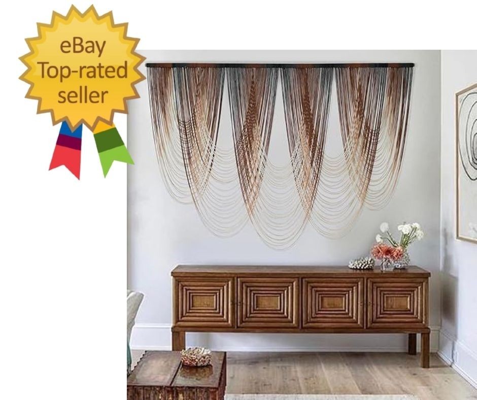 Macrame Wall Hanging Brown Dip-Dyed Large Macrame Wall Decor For Living…