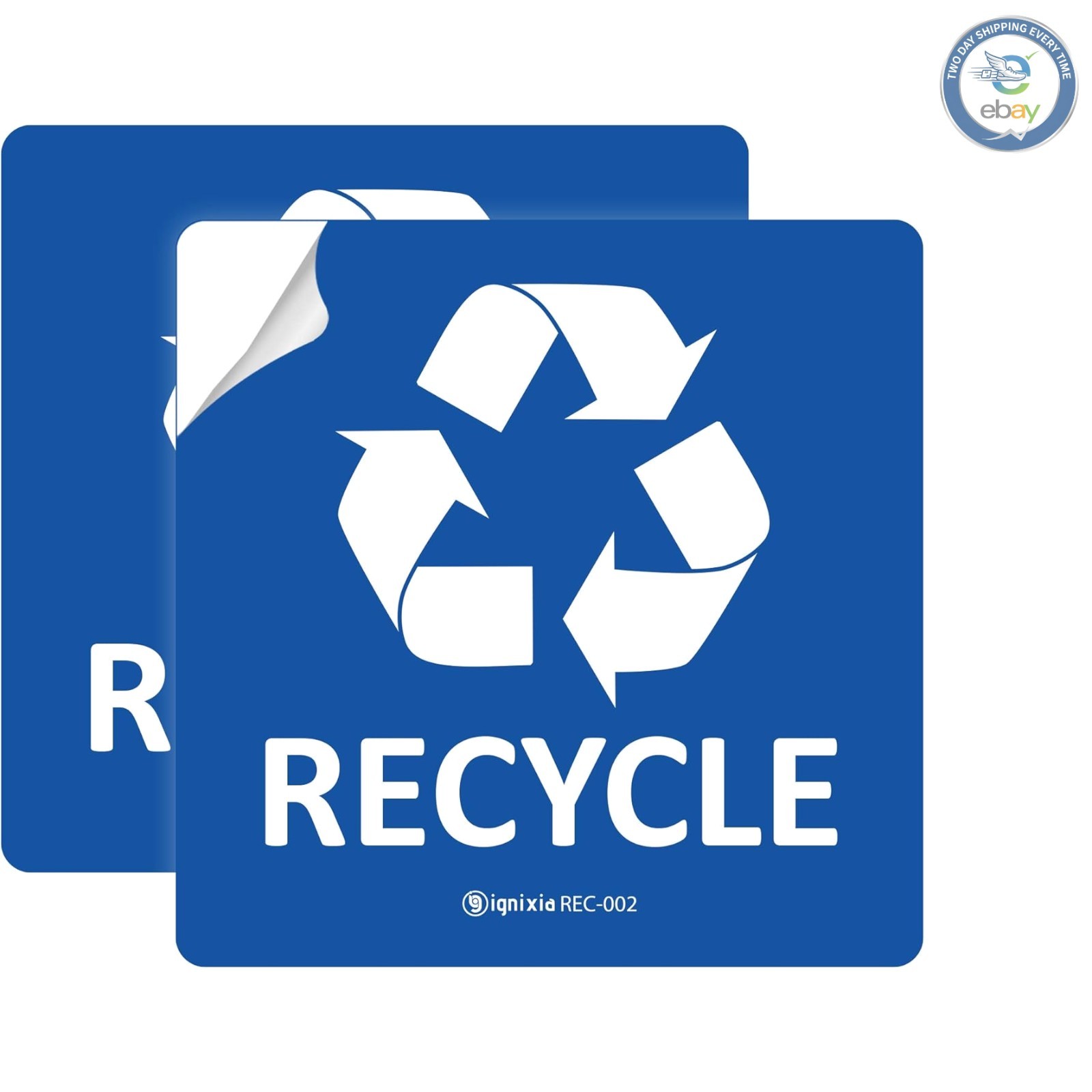 Durable Waterproof 5×5 Recycling & Trash Stickers – Pack of Two for Easy Sorting
