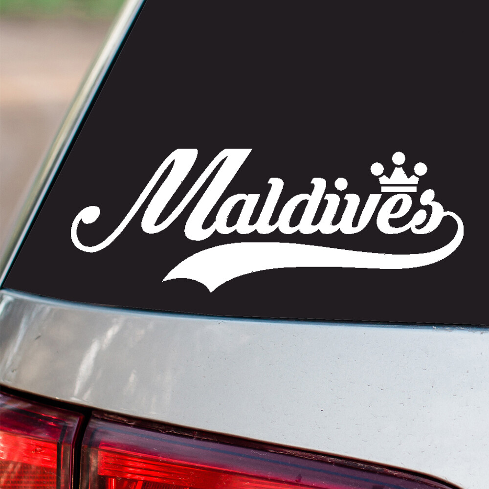 Maldives Sticker Country Pride all sizes chrome and regular vinyl colors