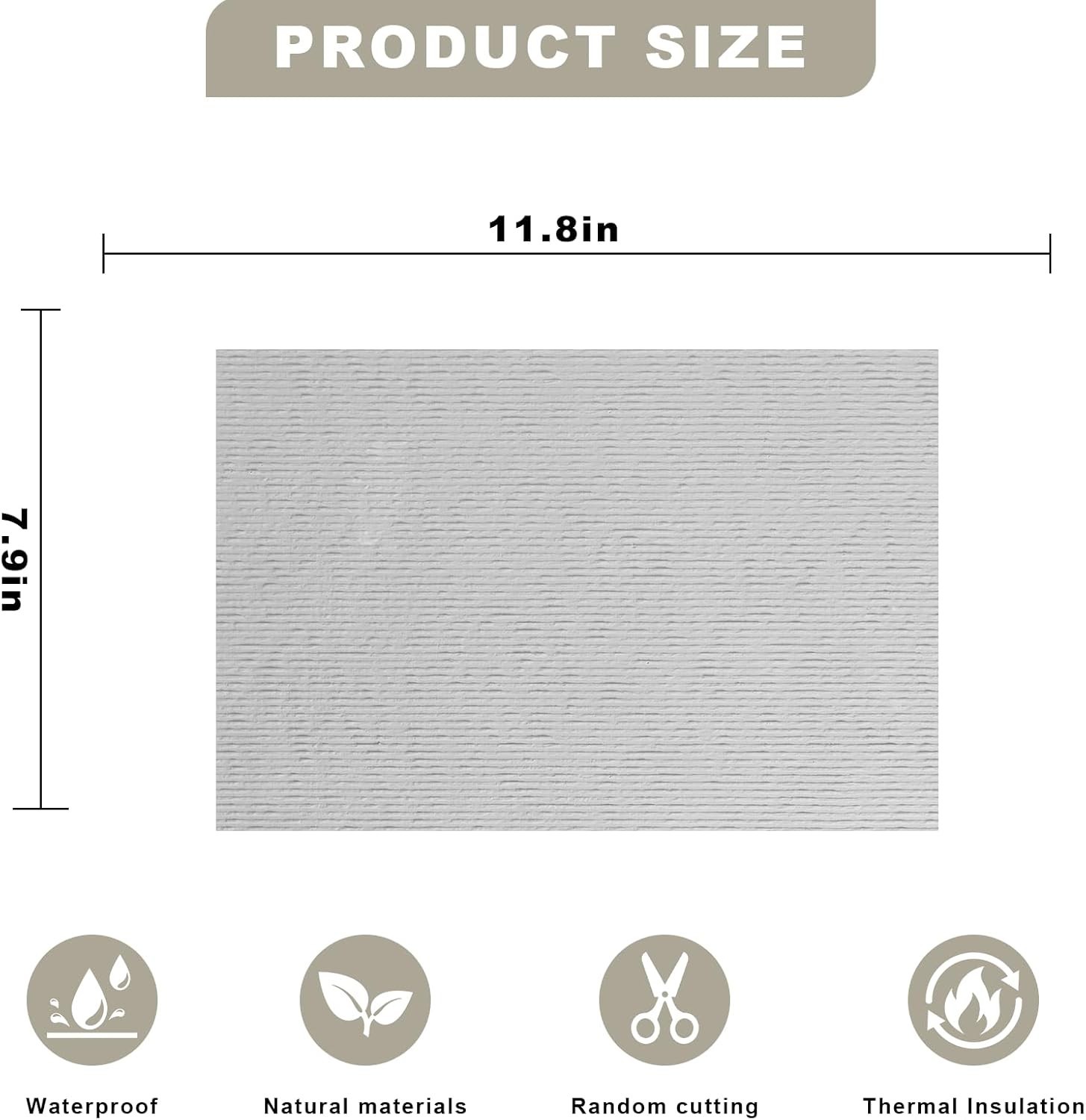 Realistic 3D Stone Wall Panel Sample – 7.9"x11.8" Peel and Stick for Easy DIY