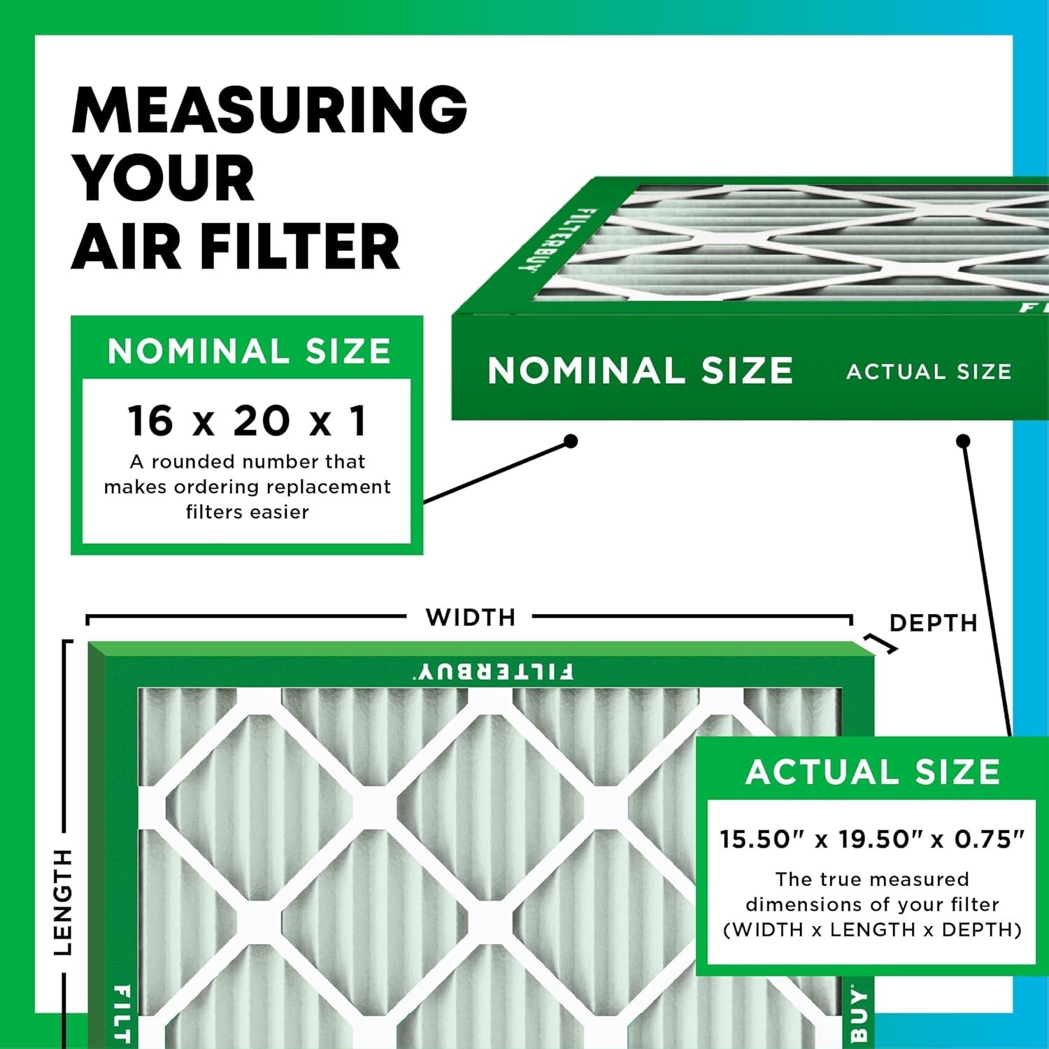 16X20X1 Air Filter MERV 11 Superior Pet & Allergy Defense (4-Pack), Electrostati