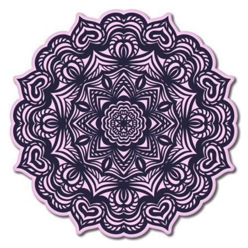 Mandala Ornamental Dark Blue Car Vinyl Sticker – SELECT SIZE