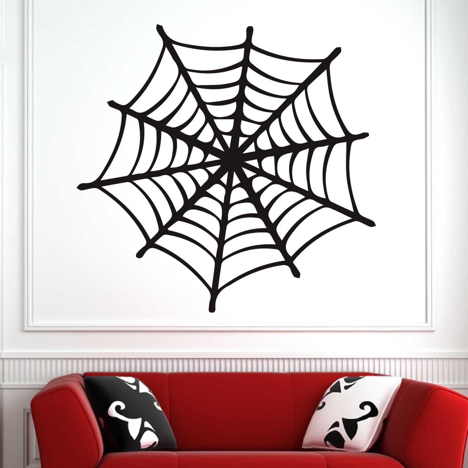 Spiders Web Halloween Spooky Wall Art Sticker