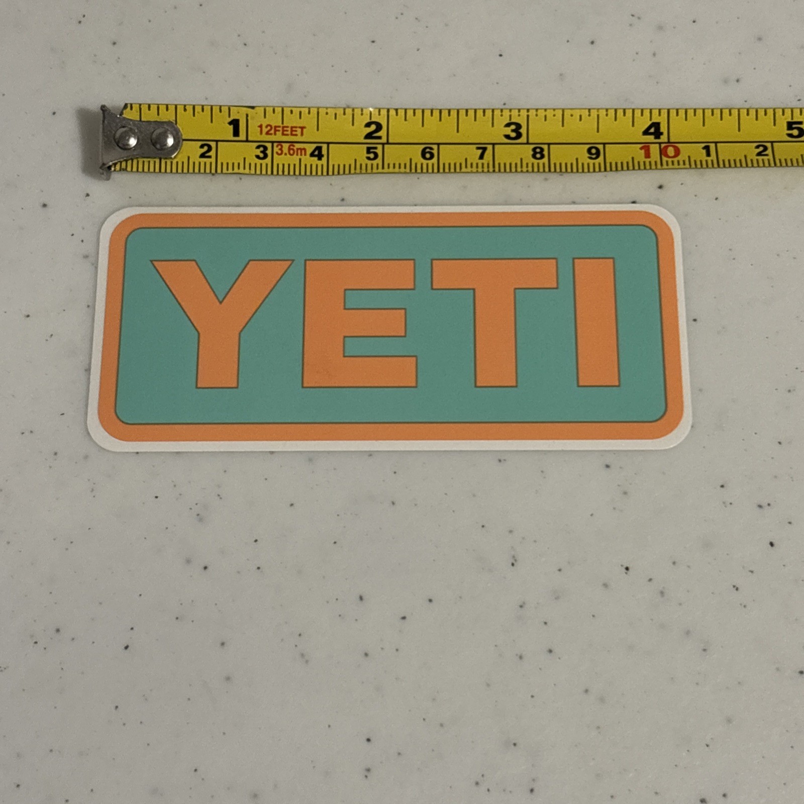 New YETI Sticker – Logo Orange Teal – Official For Camping Cooler Bottles Mugs