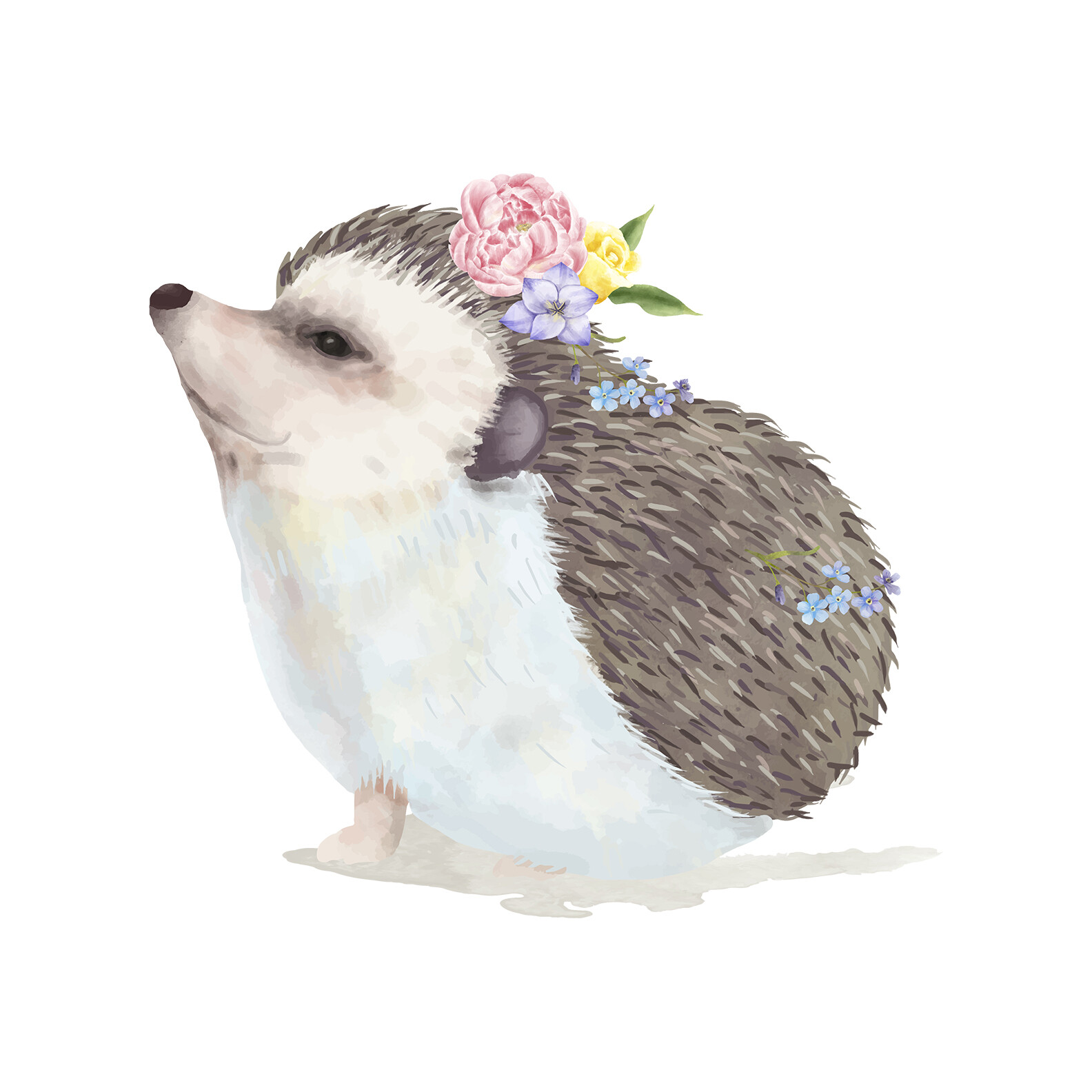 Harriett Hedgehog Wall Decal – 11" tall x 12" wide