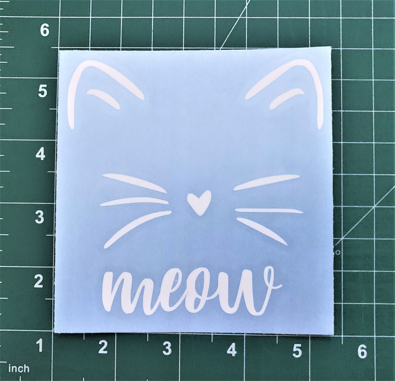 Cat Meow – Outdoor Vinyl Decal / Sticker – Available in 3" or 4" – 13 Colors