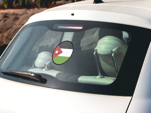 Jordan Flag Circle Sticker Decal