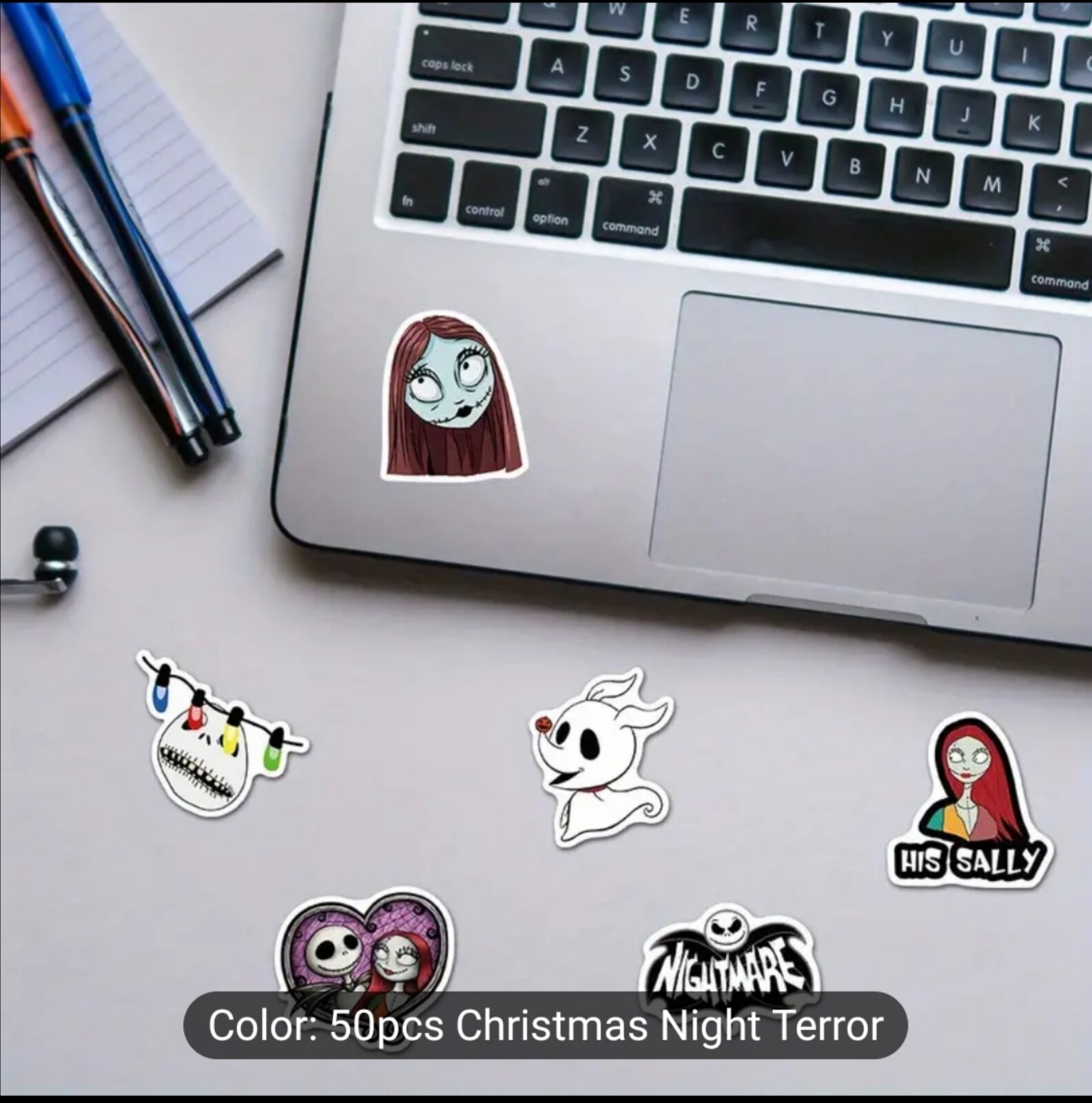 10 PCS Halloween Nightmare Before Christmas 2 Stickers BRAND NEW