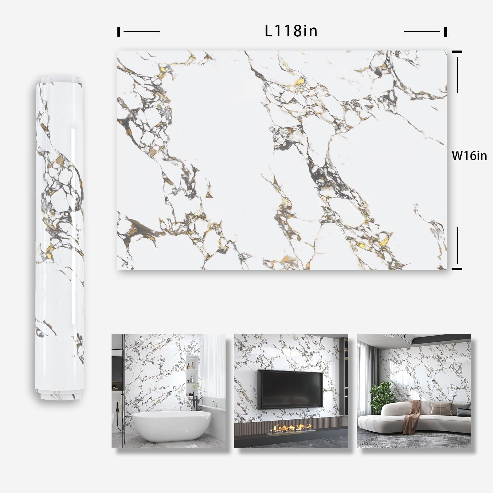 Marble self adhesive Contact Paper kitchen Granite Countertops peel and stick