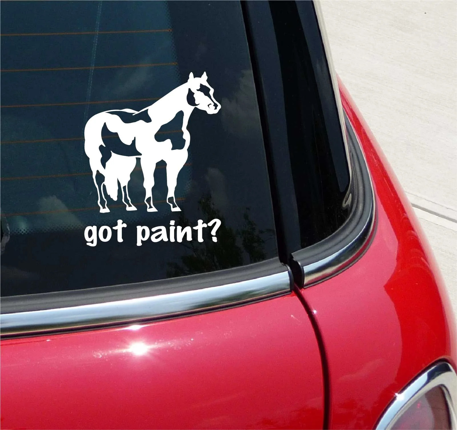 GOT PAINT? PAINTS HORSE SPOTS HORSES GRAPHIC DECAL STICKER ART CAR WALL DECOR