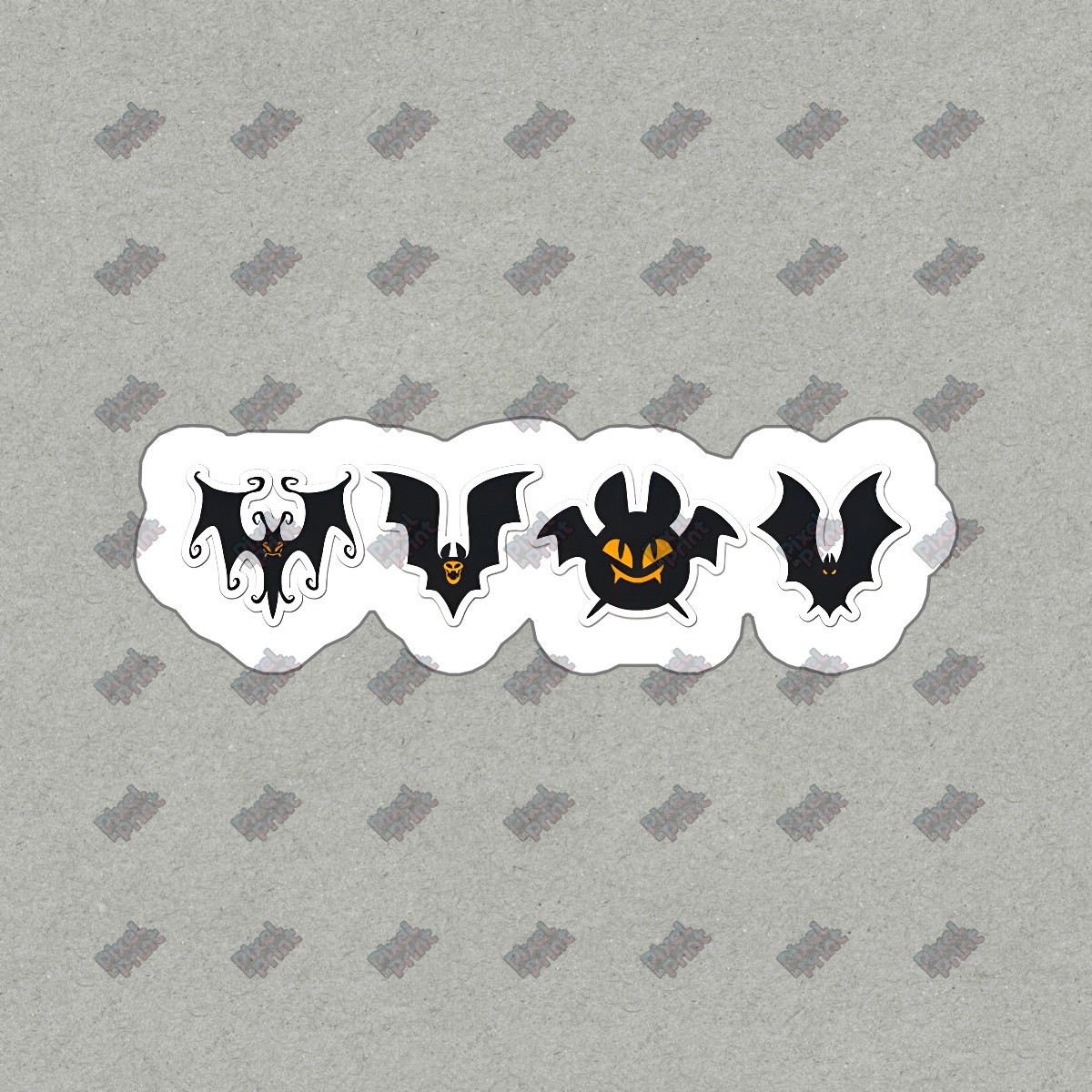 Halloween Bat Vinyl Sticker Decal Set Spooky Decor for Home, Laptop, #789666