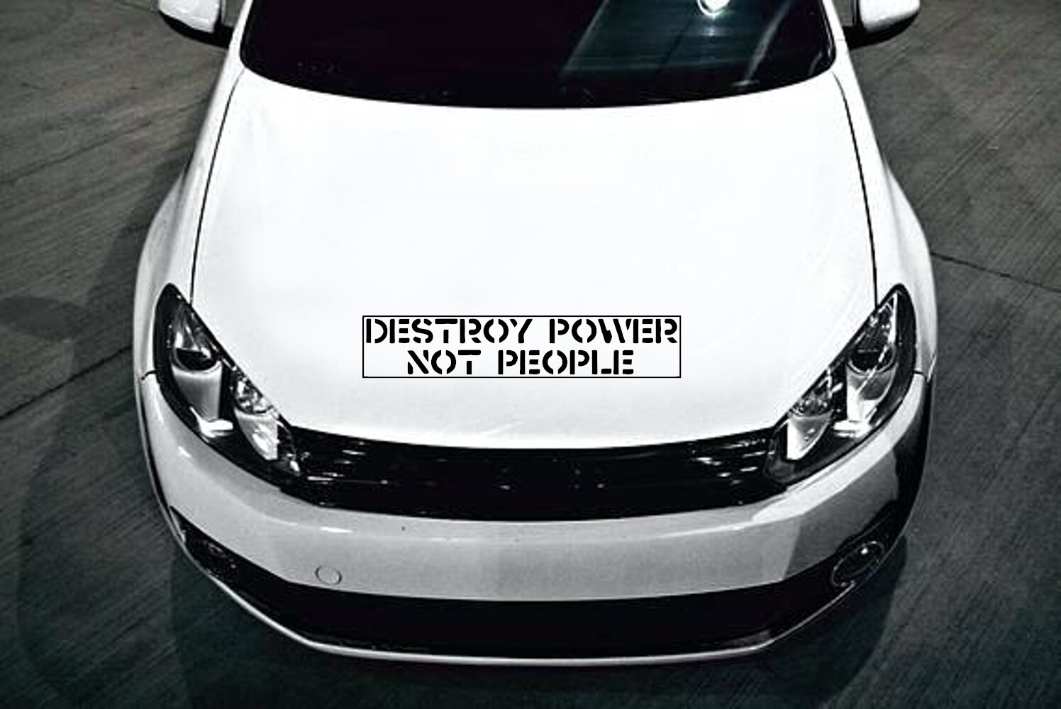 Destroy Power Not People Die Cut Vinyl Sticker – Crass Subhumans Leftover Crack