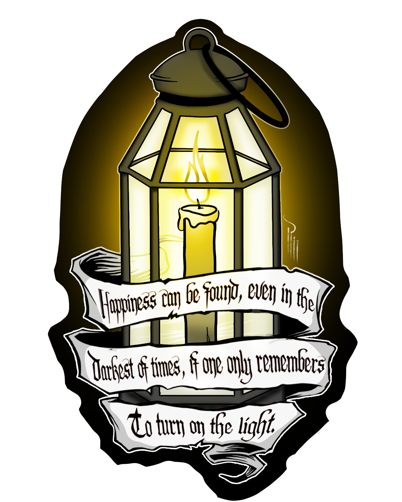 3" x 2" Harry Potter 'TURN ON THE LIGHT' Vinyl Matte Sticker
