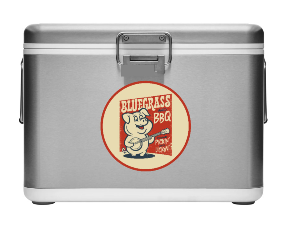 BBQ – Bluegrass and BBQ – 4" Vinyl Decal Car Truck Cooler Smoker Bar Laptop