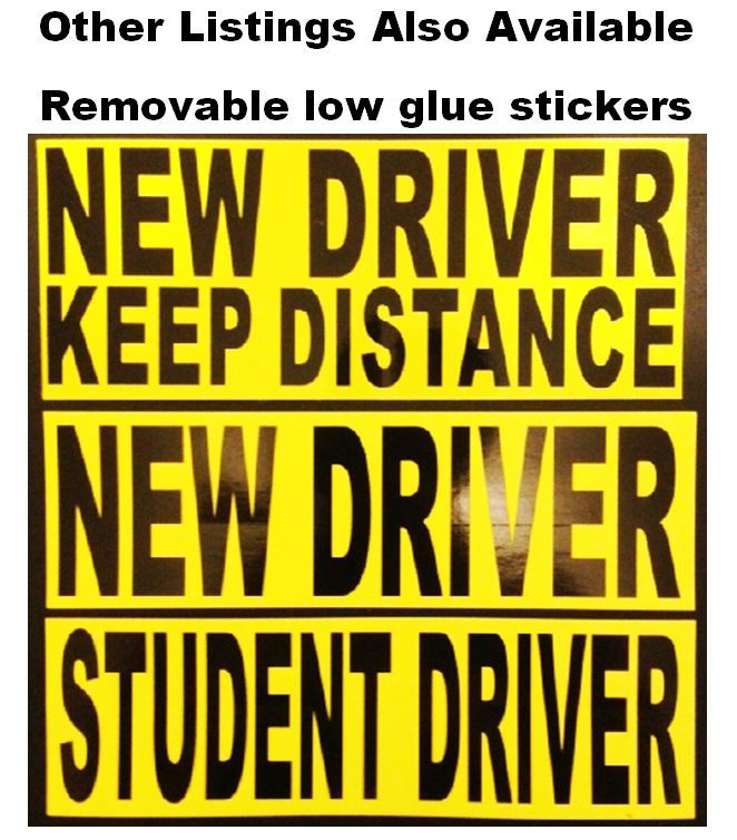 Shipped & Made in USA New Driver magnet sticker big text outdoor magnetic sign