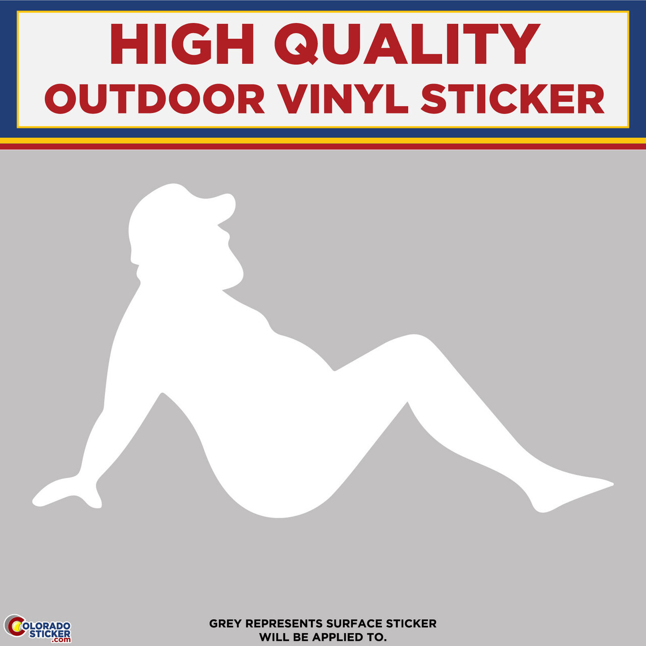 Dad Bod Die Cut, High Quality Vinyl Stickers
