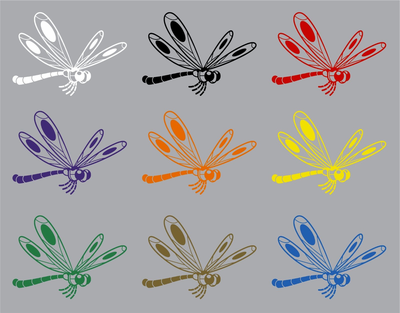 Dragonfly Butterfly Insect Wings Car Truck Window Laptop Vinyl Decal Sticker