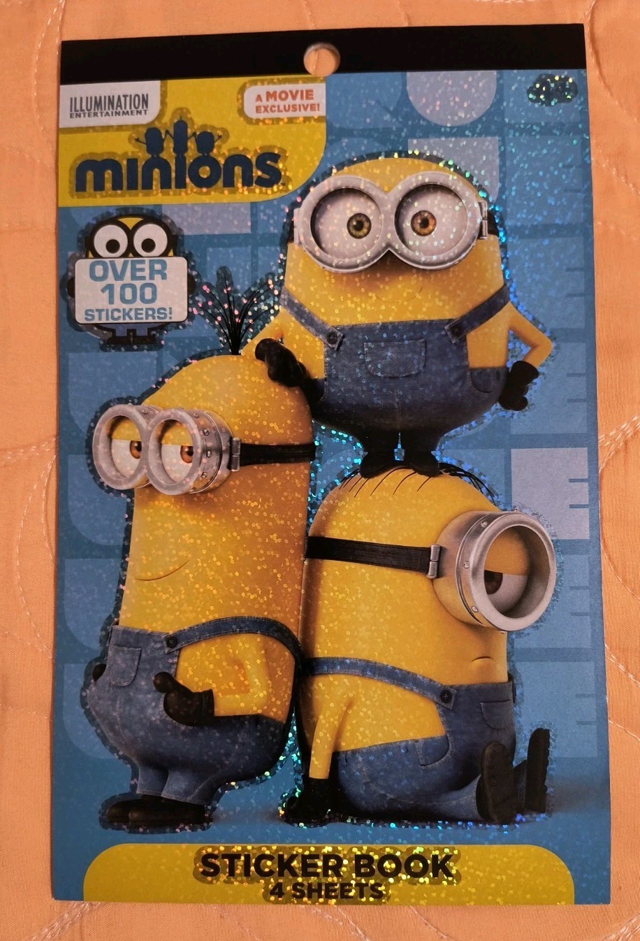 MINIONS Sticker Book Mutli-Colored (OVER 100 Stickers) 4 Sheets NEW! Free Ship!